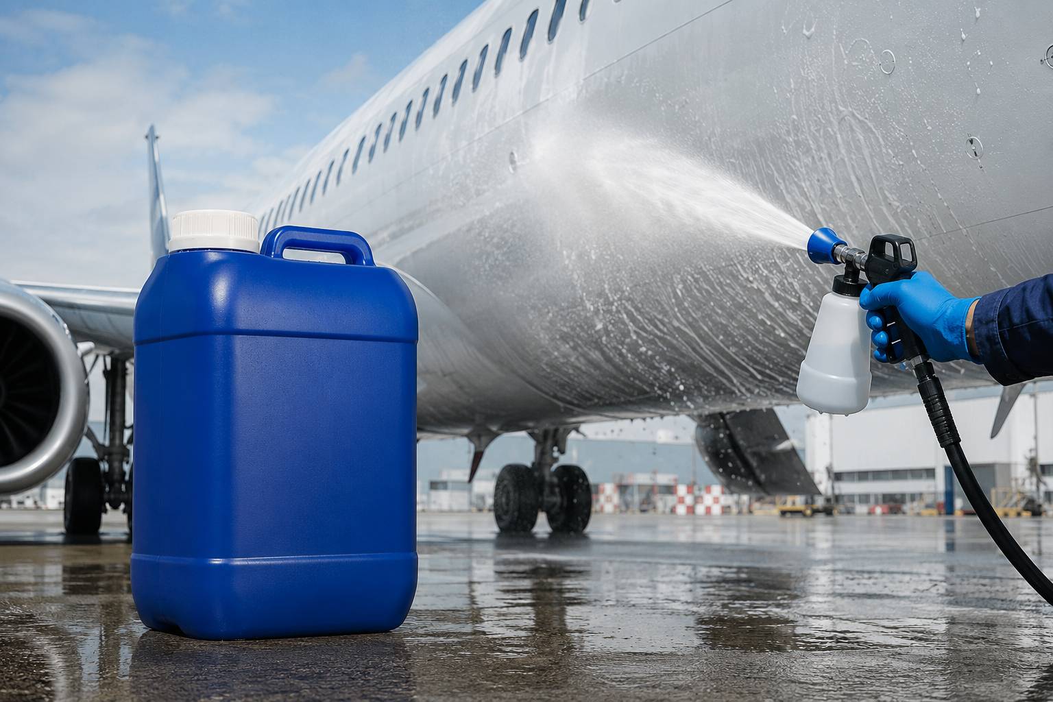 {"id":4,"slug":"aircraft-exterior-cleaner-concentrate","pro_sub_id":"2","pro_service_id":null,"pro_name":"Aircraft Exterior Cleaner Concentrate","pro_banner":"assets\/img\/category\/2026-07-06-1783344073635881695.jpg,Untitled design (4)","show_menu":"0","show_all_tour":"0","pro_meta_title":"Aircraft Exterior Cleaner Concentrate | Secure Aerotech","pro_meta_desc":"Professional aircraft exterior cleaner for removing grease, hydraulic fluid, carbon deposits, and environmental contaminants from aircraft surfaces.","pro_meta_key":"Aircraft Cleaner, Aviation Cleaner, Exterior Cleaner, Aircraft Degreaser, MRO Chemicals","pro_cat_sort":null,"status":"1","created_at":"2026-07-06T06:07:13.000000Z","updated_at":"2026-07-06T06:22:05.000000Z","part_no":"SAT-CLN-001","sap_code":"SAT100001","product_category":null,"product_unit":"25 Litre Can","stock_status":"In Stock","short_description":"High-performance biodegradable aircraft exterior cleaner formulated to remove grease, oil, hydraulic fluid, insects, carbon deposits, and environmental contaminants from painted and metallic aircraft surfaces.","detail_description":"<p>Aircraft Exterior Cleaner Concentrate is a professional aviation maintenance cleaner designed for commercial airlines, defense fleets, MRO facilities, and general aviation operators. The advanced water-based formula safely removes stubborn contaminants while protecting aircraft paint, aluminum alloys, composites, and sensitive exterior finishes. It is suitable for manual cleaning, foam application, and pressure washing.<\/p>","specifications":"[{\"title\":\"Manufacturer\",\"type\":\"text\",\"value\":\"Secure Aerotech\"},{\"title\":\"Product Type\",\"type\":\"text\",\"value\":\"Aircraft Exterior Cleaner\"},{\"title\":\"Chemical Base\",\"type\":\"text\",\"value\":\"Water Based\"},{\"title\":\"Appearance\",\"type\":\"text\",\"value\":\"Blue Liquid\"},{\"title\":\"pH\",\"type\":\"text\",\"value\":\"9\\u201310\"},{\"title\":\"Density\",\"type\":\"text\",\"value\":\"1.02 g\\\/cm\\u00b3\"},{\"title\":\"VOC Content\",\"type\":\"text\",\"value\":\"Low VOC\"}]","badges":"[{\"icon\":\"fa fa-plane\",\"title\":\"Aviation Grade\"},{\"icon\":\"fa fa-leaf\",\"title\":\"Biodegradable\"},{\"icon\":\"fa fa-shield-alt\",\"title\":\"Non-Corrosive\"},{\"icon\":\"fa fa-check-circle\",\"title\":\"OEM Quality\"}]","compatibility":"[\"Airbus A320\",\"Airbus A330\",\"Boeing 737\",\"Boeing 777\",\"ATR 72\",\"Embraer E190\"]","highlights":"[{\"icon\":\"fa fa-plane\",\"title\":\"Aircraft Safe\"},{\"icon\":\"fa fa-water\",\"title\":\"Water-Based Formula\"},{\"icon\":\"fa fa-oil-can\",\"title\":\"Removes Oil & Grease\"},{\"icon\":\"fa fa-leaf\",\"title\":\"Eco-Friendly\"},{\"icon\":\"fa fa-shield-alt\",\"title\":\"Non-Corrosive\"},{\"icon\":\"fa fa-tools\",\"title\":\"MRO Ready\"}]","subimages":[],"faqs":[]}
