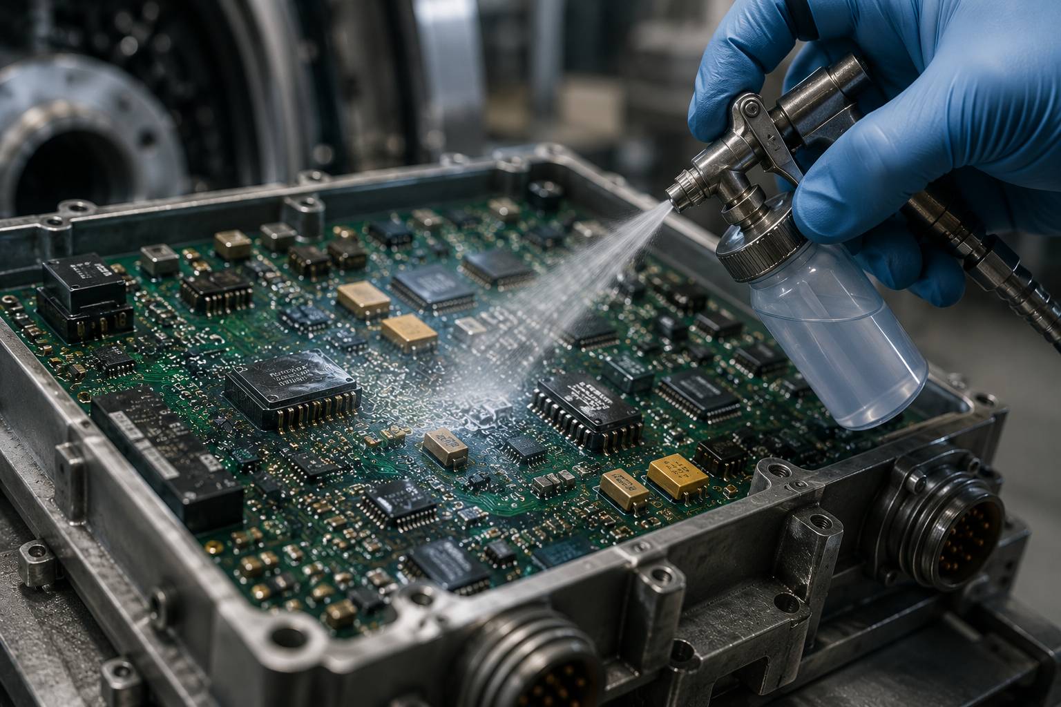 {"id":9,"slug":"aircraft-electrical-conformal-coating","pro_sub_id":"3","pro_service_id":null,"pro_name":"Aircraft Electrical Conformal Coating","pro_banner":"assets\/img\/category\/2026-07-07-17834025211816799775.jpg,Aircraft Electrical Conformal Coating","show_menu":"0","show_all_tour":"0","pro_meta_title":"Aircraft Electrical Conformal Coating | Avionics Protection | Secure Aerotech","pro_meta_desc":"Aviation-grade conformal coating for aircraft electronics, avionics, printed circuit boards, and electrical assemblies. Protects against moisture, dust, corrosion, and vibration.","pro_meta_key":"Conformal Coating, Aircraft Electronics Coating, Avionics Protection, PCB Coating, Aerospace Electrical Coating","pro_cat_sort":null,"status":"1","created_at":"2026-07-06T22:35:41.000000Z","updated_at":"2026-07-06T22:36:41.000000Z","part_no":"SAT-CT-003","sap_code":"SAT300003","product_category":null,"product_unit":"1 Litre Can","stock_status":"In Stock","short_description":"Protective conformal coating developed for aircraft electronic assemblies, printed circuit boards, avionics, and electrical components against moisture, dust, vibration, and corrosion.","detail_description":"<p>Aircraft Electrical Conformal Coating is a transparent protective coating designed to safeguard avionics systems and electronic assemblies from harsh aviation environments. It protects sensitive electrical components against humidity, corrosion, fungal growth, dust contamination, vibration, and thermal cycling while maintaining electrical insulation and long-term reliability.<\/p>","specifications":"[{\"title\":\"Manufacturer\",\"type\":\"text\",\"value\":\"Secure Aerotech\"},{\"title\":\"Product Type\",\"type\":\"text\",\"value\":\"Conformal Coating\"},{\"title\":\"Base\",\"type\":\"text\",\"value\":\"Acrylic\"},{\"title\":\"Appearance\",\"type\":\"text\",\"value\":\"Clear\"},{\"title\":\"Finish\",\"type\":\"text\",\"value\":\"Transparent\"},{\"title\":\"Dielectric Strength\",\"type\":\"text\",\"value\":\"High\"},{\"title\":\"Moisture Resistance\",\"type\":\"text\",\"value\":\"Excellent\"},{\"title\":\"Operating Temperature\",\"type\":\"text\",\"value\":\"-65\\u00b0C to +125\\u00b0C\"}]","badges":"[{\"icon\":\"fa fa-microchip\",\"title\":\"Electronics Safe\"},{\"icon\":\"fa fa-bolt\",\"title\":\"Electrical Protection\"},{\"icon\":\"fa fa-shield-alt\",\"title\":\"Moisture Resistant\"},{\"icon\":\"fa fa-certificate\",\"title\":\"Aerospace Grade\"}]","compatibility":"[\"Airbus A320\",\"Boeing 737\",\"Boeing 787\",\"Embraer E190\",\"Bombardier CRJ\",\"Cessna Citation\",\"Gulfstream G550\"]","highlights":"[{\"icon\":\"fa fa-microchip\",\"title\":\"PCB Protection\"},{\"icon\":\"fa fa-bolt\",\"title\":\"Electrical Insulation\"},{\"icon\":\"fa fa-shield-alt\",\"title\":\"Moisture Resistant\"},{\"icon\":\"fa fa-lock\",\"title\":\"Corrosion Prevention\"},{\"icon\":\"fa fa-plane\",\"title\":\"Aircraft Electronics\"},{\"icon\":\"fa fa-check-circle\",\"title\":\"Long-Term Reliability\"}]","subimages":[],"faqs":[]}